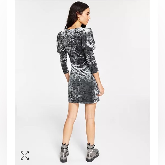 LEYDEN Crushed Velvet Mini Dress. Size Small - Picture 2 of 16